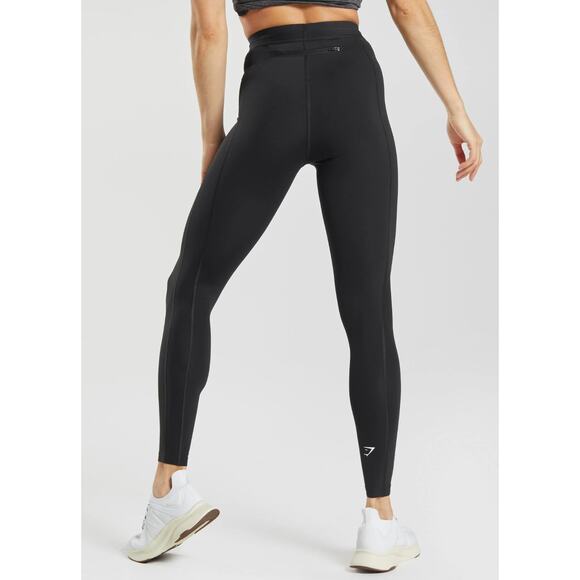 GymShark High Rise Running Leggings Black Womens Small New B4A8T Activewear - Picture 2 of 12